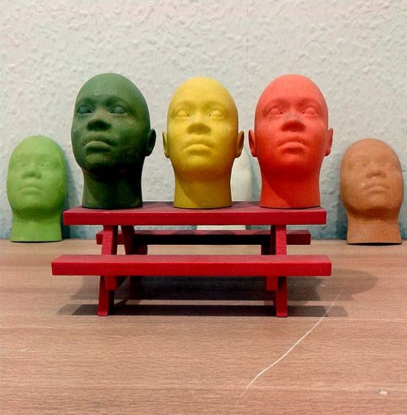Miniature Human Face Models 3D Printed