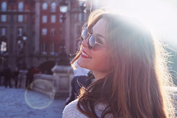 Smiling Woman Sunglasses